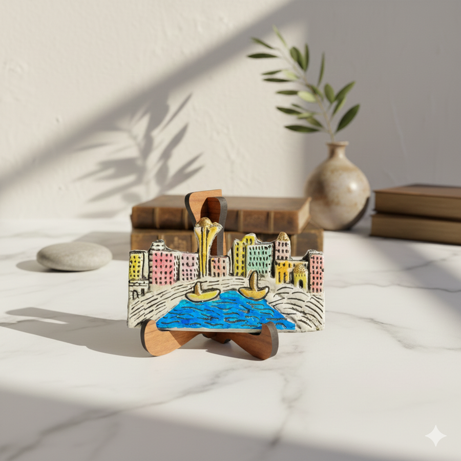 Gaza Port Plaster Décor – Handcrafted Colorful Design | Unique Souvenir