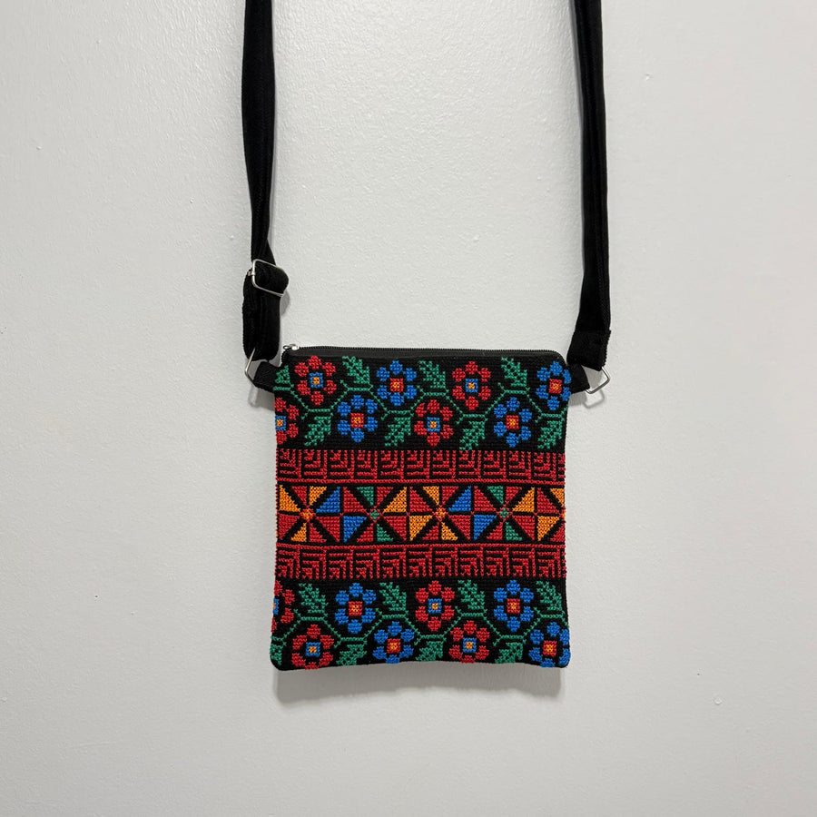Tatreez Embroidered Crossbody Bags – Floral & Geometric Collection (Set of 2)