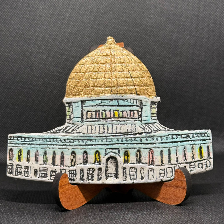 Handmade Dome of the Rock Souvenir – Plaster Sculpture | القدس | Unique Palestinian Decor