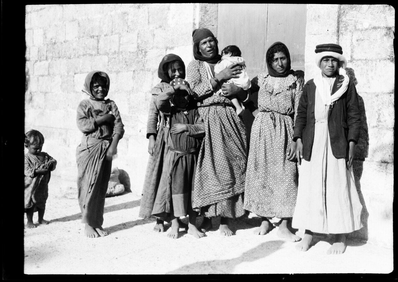 Historic women and children in Galilee regional dress