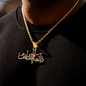 Palestine Map Calligraphy Necklace – “فلسطين حرة” Design