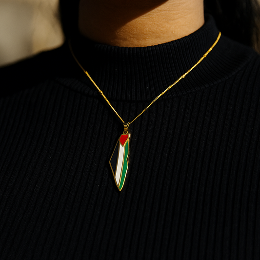 Palestine Map Pendant Necklace – Gold & Silver Variants