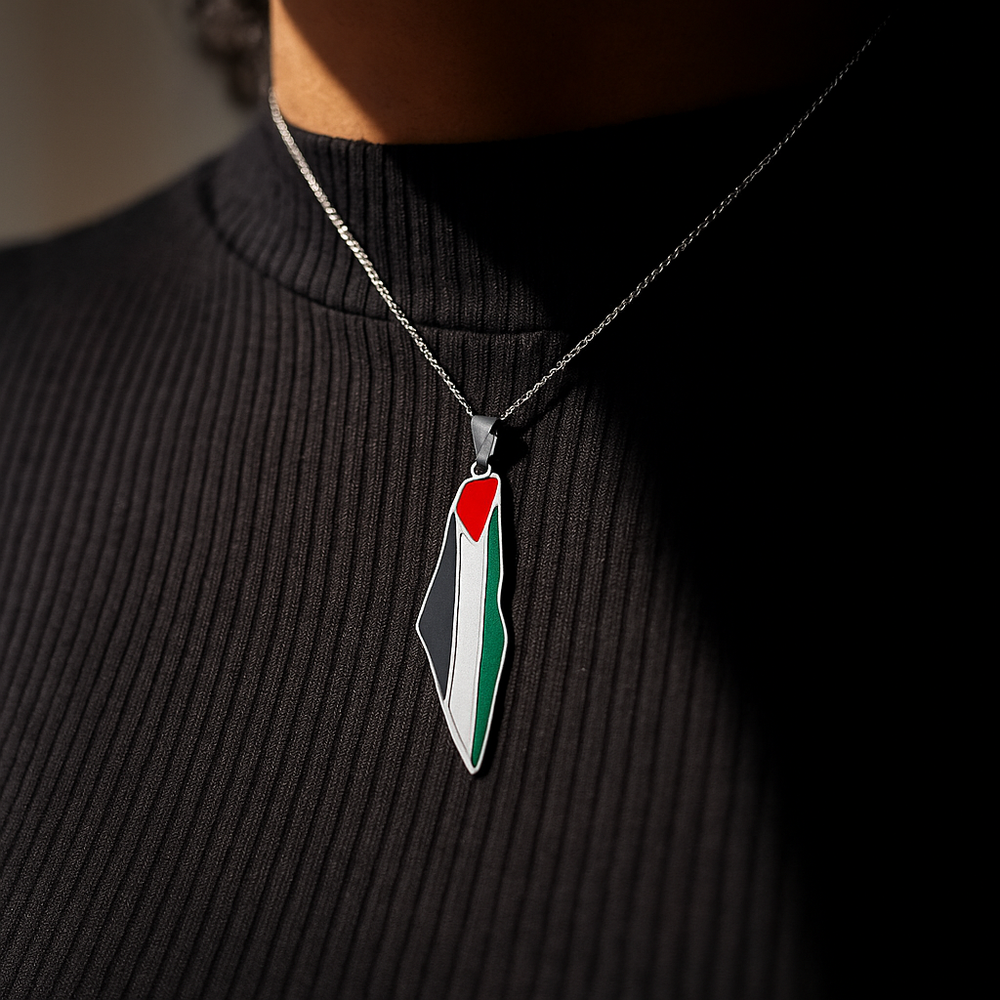 Palestine Map Pendant Necklace – Gold & Silver Variants