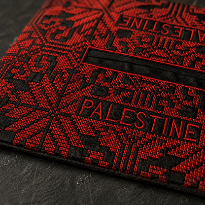 Palestine Black & Red Tatreez Tissue Box Cover