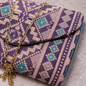 Violet Mosaic Palestinian-Inspired Mini Chain Bag