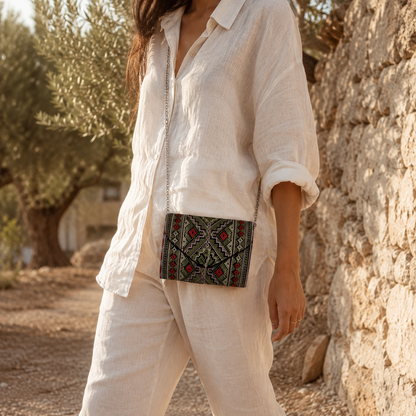 Olive Heritage Palestinian-Inspired Mini Chain Bag