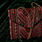 Crimson Garden Palestinian Tatreez Mini Chain Bag