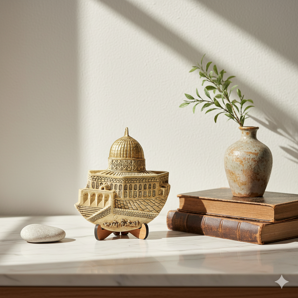 Al-Quds Collection – Dome of the Rock Beige Décor | Handcrafted Jerusalem Souvenir