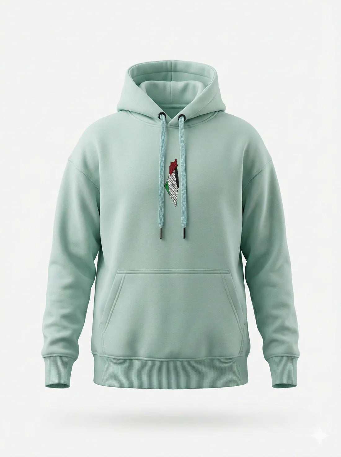 Palestine Culture Egyptian Cotton Hoodie – Front Map Print & Heritage Back Design