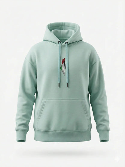 Palestine Culture Egyptian Cotton Hoodie – Front Map Print & Heritage Back Design