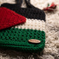 Hand-Crocheted Palestine Flag Mini Tote Bag | Tassel & Handcrafted Accent