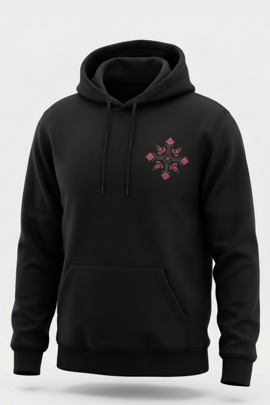 Palestinian Heritage Egyptian Cotton Printed Hoodie – Cultural Back Design