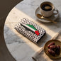 'PALESTINE' Keffiyeh Zip Wallet | Embroidered Map Edition