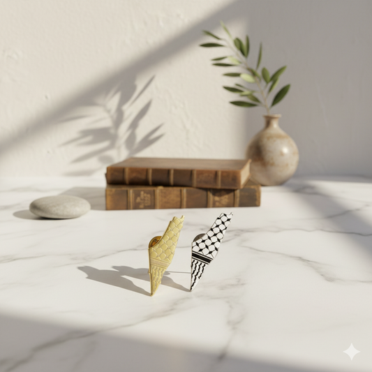 Palestine Map Pins – Gold & Silver Designs | Keffiyeh & City Engraving