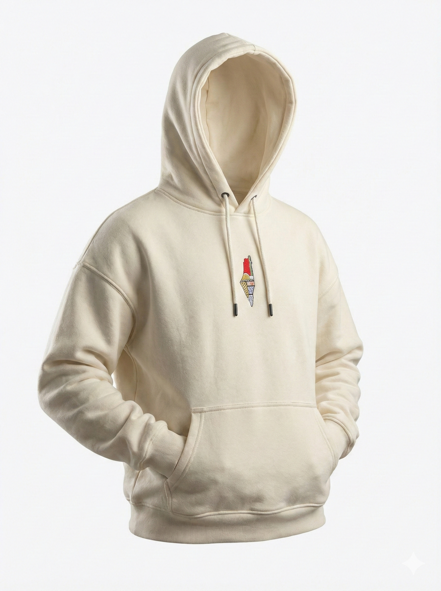 Palestine Bloom Hoodie – Premium Embroidered Front & Artistic Back Print