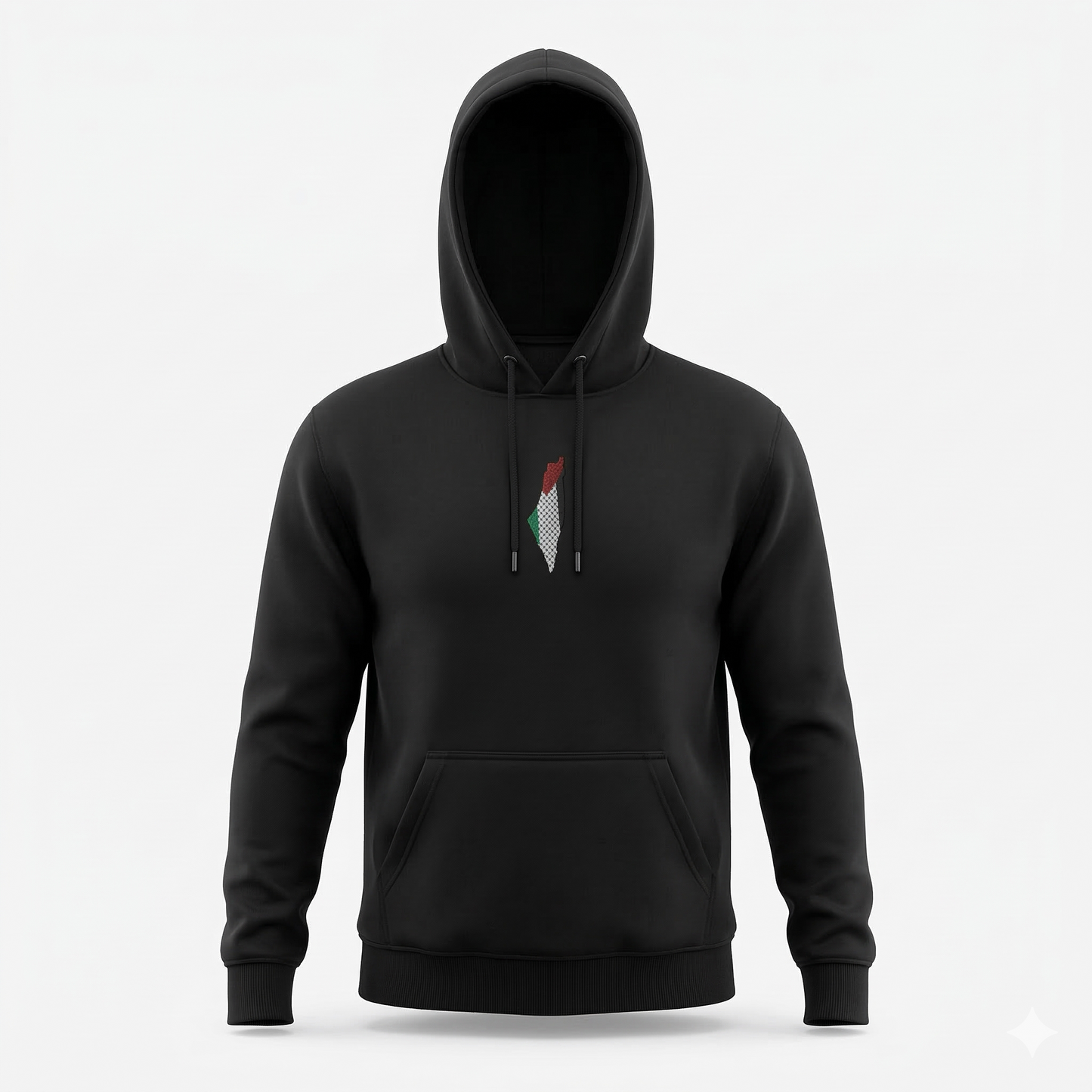 Palestine Heritage Egyptian Cotton Hoodie – Map & Cultural Artwork Print