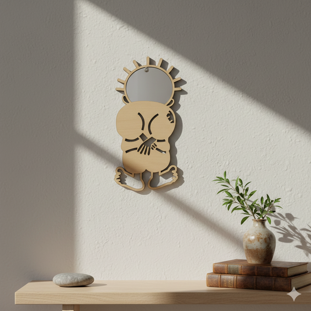 Handcrafted Wooden Handala Wall Art – Symbol of Resilience & Identity