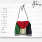 Handmade Palestinian Flag Crochet Crossbody Bags & Pouches