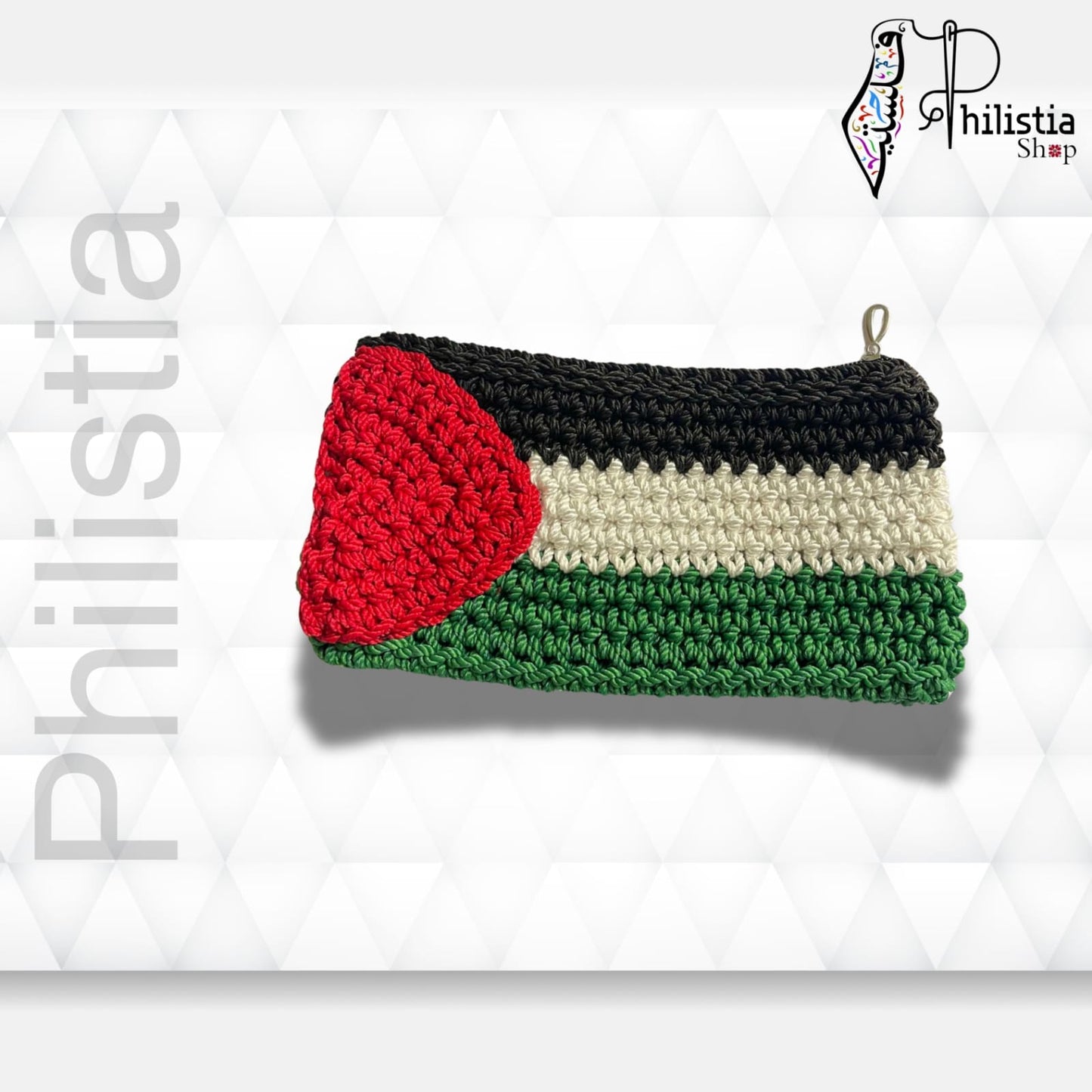Handmade Palestinian Flag Crochet Crossbody Bags & Pouches