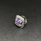 Square Silver Tatreez Embroidered Ring – Purple