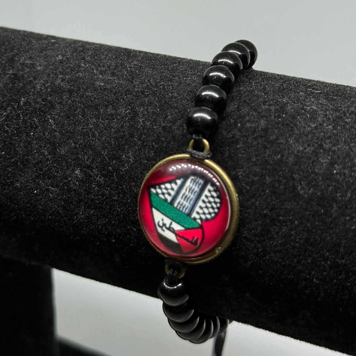 Bracelet perlé emblème palestinien