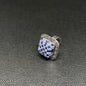Square Silver Tatreez Embroidered Ring – Light Purple