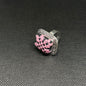 Square Silver Tatreez Embroidered Ring – Pink