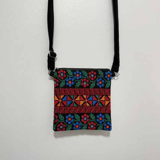 Tatreez Embroidered Crossbody Bags – Floral & Geometric Collection (Set of 2)