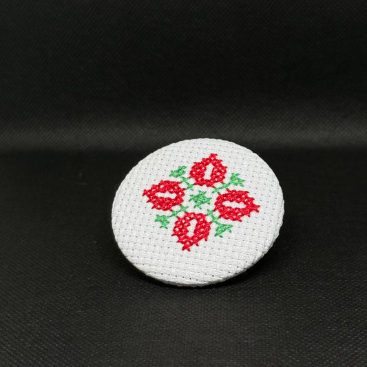 ✨ Set of 5 Tatreez Embroidered Pins – Heritage Collection