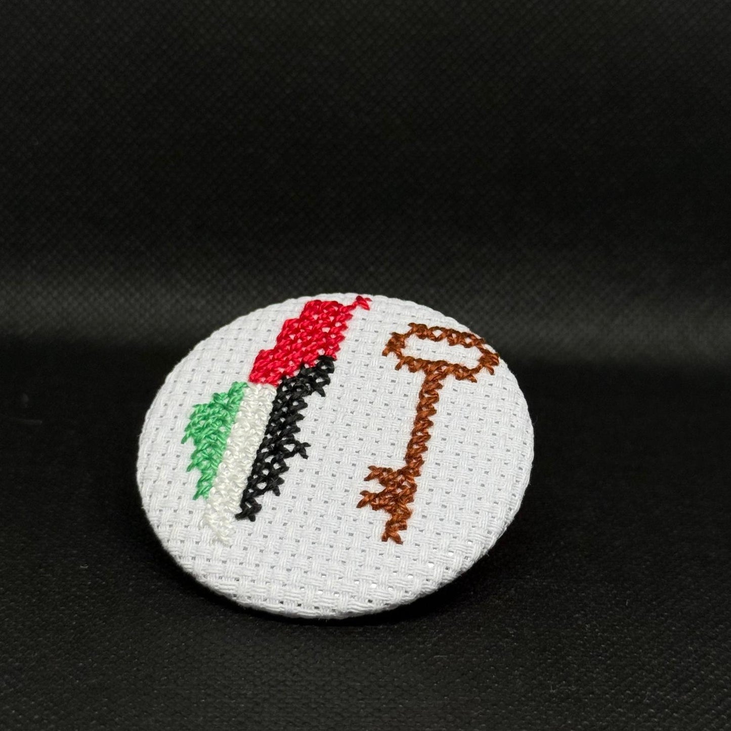 ✨ Set of 5 Tatreez Embroidered Pins – Heritage Collection