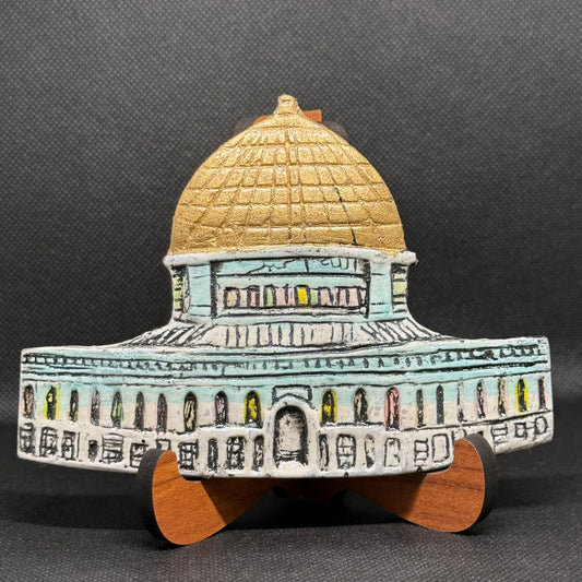 Handmade Dome of the Rock Souvenir – Plaster Sculpture | القدس | Unique Palestinian Decor