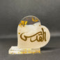 Al-Quds Resin Heart Décor – Pair | Handcrafted | Gold Leaf Detail