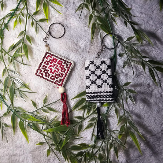 Palestinian Kufiyah Keys Medallion