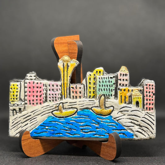 Gaza Port Plaster Décor – Handcrafted Colorful Design | Unique Souvenir