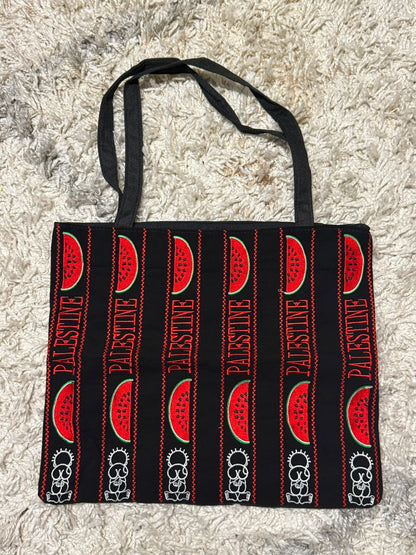 The Palestine Watermelon & Resilience Embroidered Tote Bag
